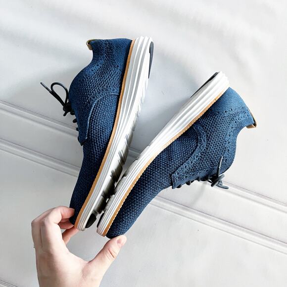 Cole Haan OrignalGrand Knit Navy Oxfords - Picture 4 of 7